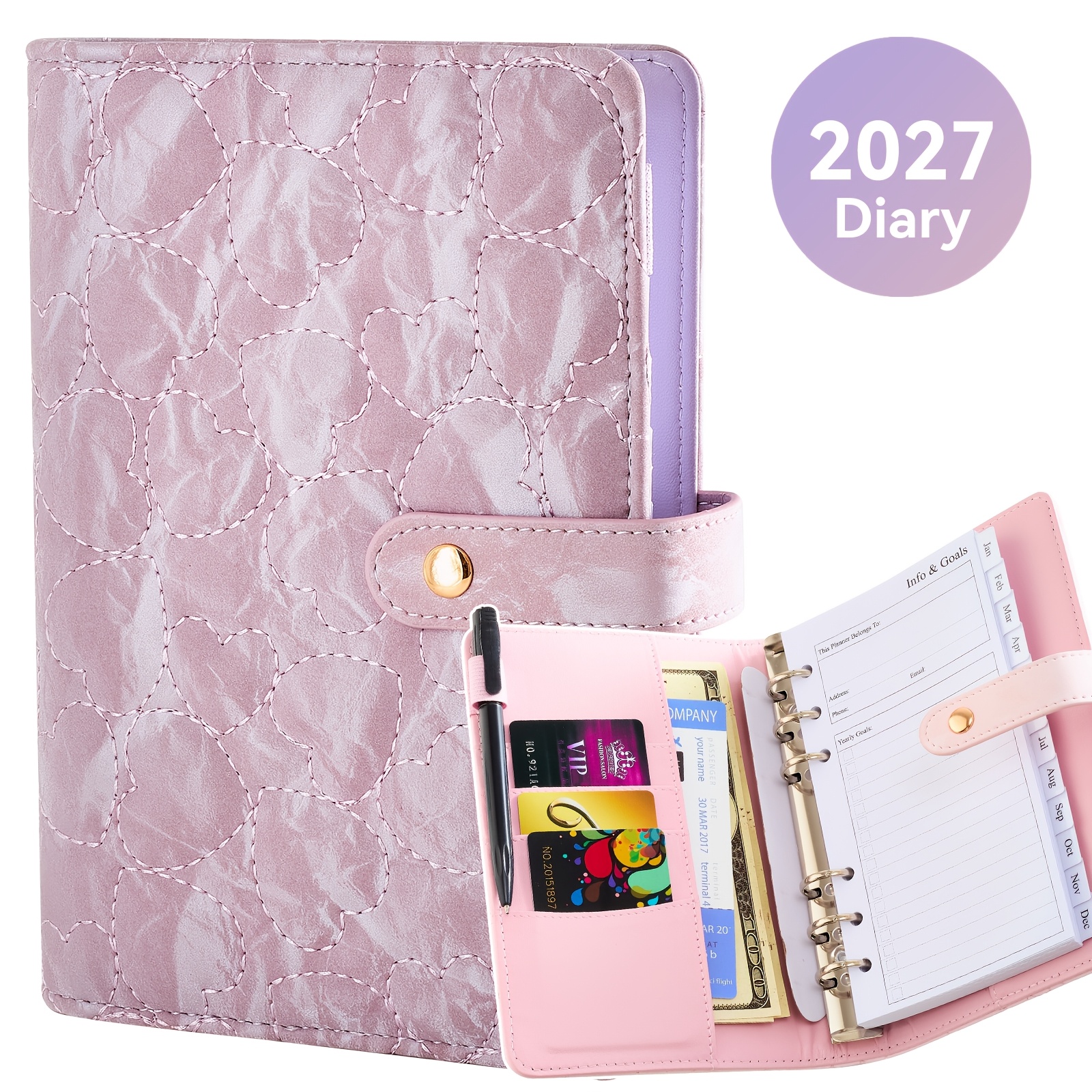 notebook with pen holder sold on Temu United States