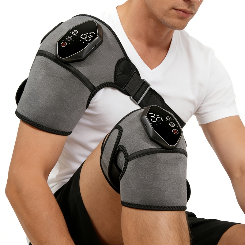 TEMU 3in 1 Wireless Heating Vibrating Massager For Knee Shoulder Elbow | Multifunctional Joint Massager With Heating Pad