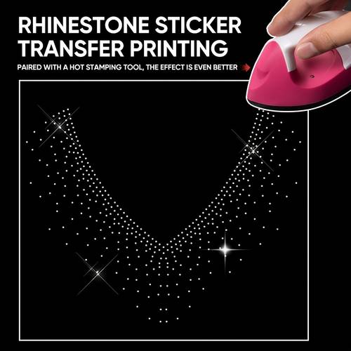1 2 4 6pcs y2k style v neck hot fix transfer stickers flatback round glass for festival party outfit