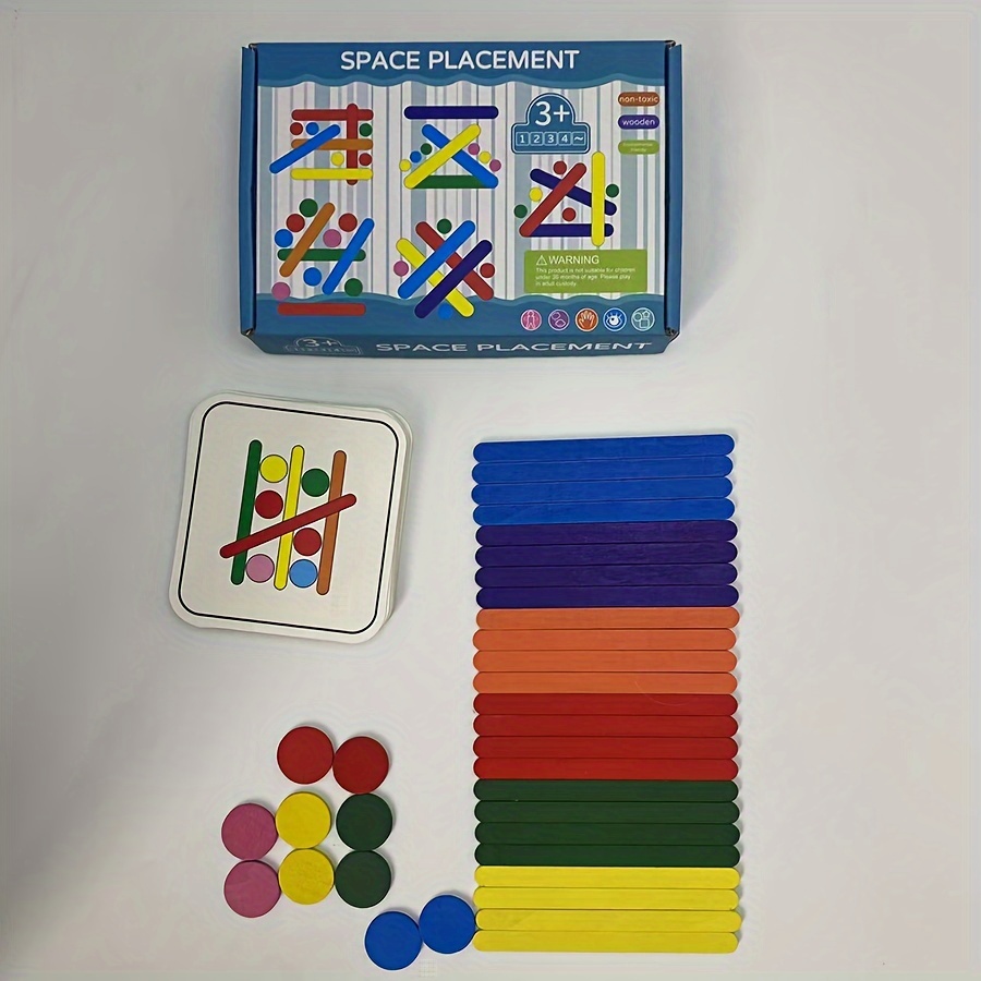 

Wooden Cognitive Development Game - Color & Pairing Play Set, Growth Toy