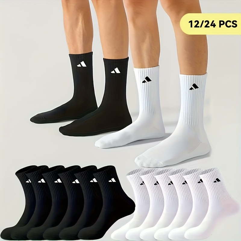 Alternative view of Calcetines Deportivos para Hombre y Mujer - Estilo Otoño/Invierno, 24pcs (12 Pares)/12pcs (6 Pares), Transpirables…