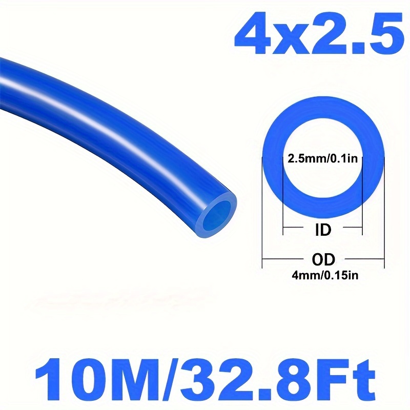 Tubo Aria In Poliuretano PU 6mm OD 4mm ID | 10 Metri Blu Con Connettori | Per Aria, Acqua E Sistemi Industriali - Foto 9