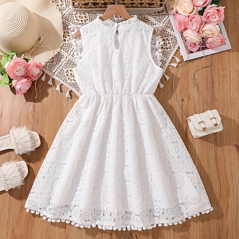 strapless open back dress Primary School Girls Students Knee-Length O-Neck Dress,Medium-Big Chil –  Akasantech