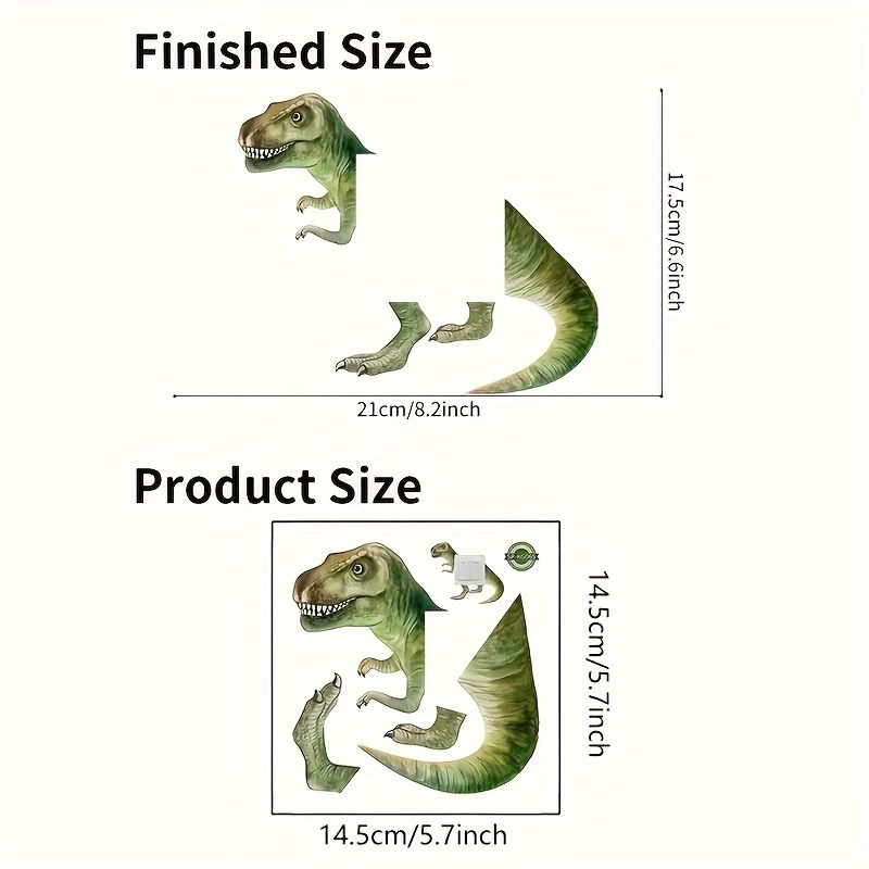 Image of 1pc Cute Dinosaur Switch Decorative Wall Sticker, Bedroom Porch Living Room Home Switch Sticker, Decorative Wall Sticker, Self-adhesive Paper, Wall Sticker, Home Decoration, Room Decoration