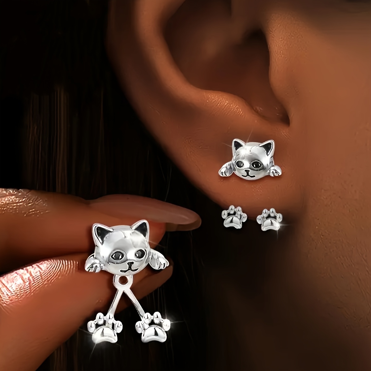 1 pair of   claw   earrings stylish and     accessories exquisite and sweet   daily wear and gifts for pet lovers valentines day mothers day thanksgiving gifts for friends   mothers