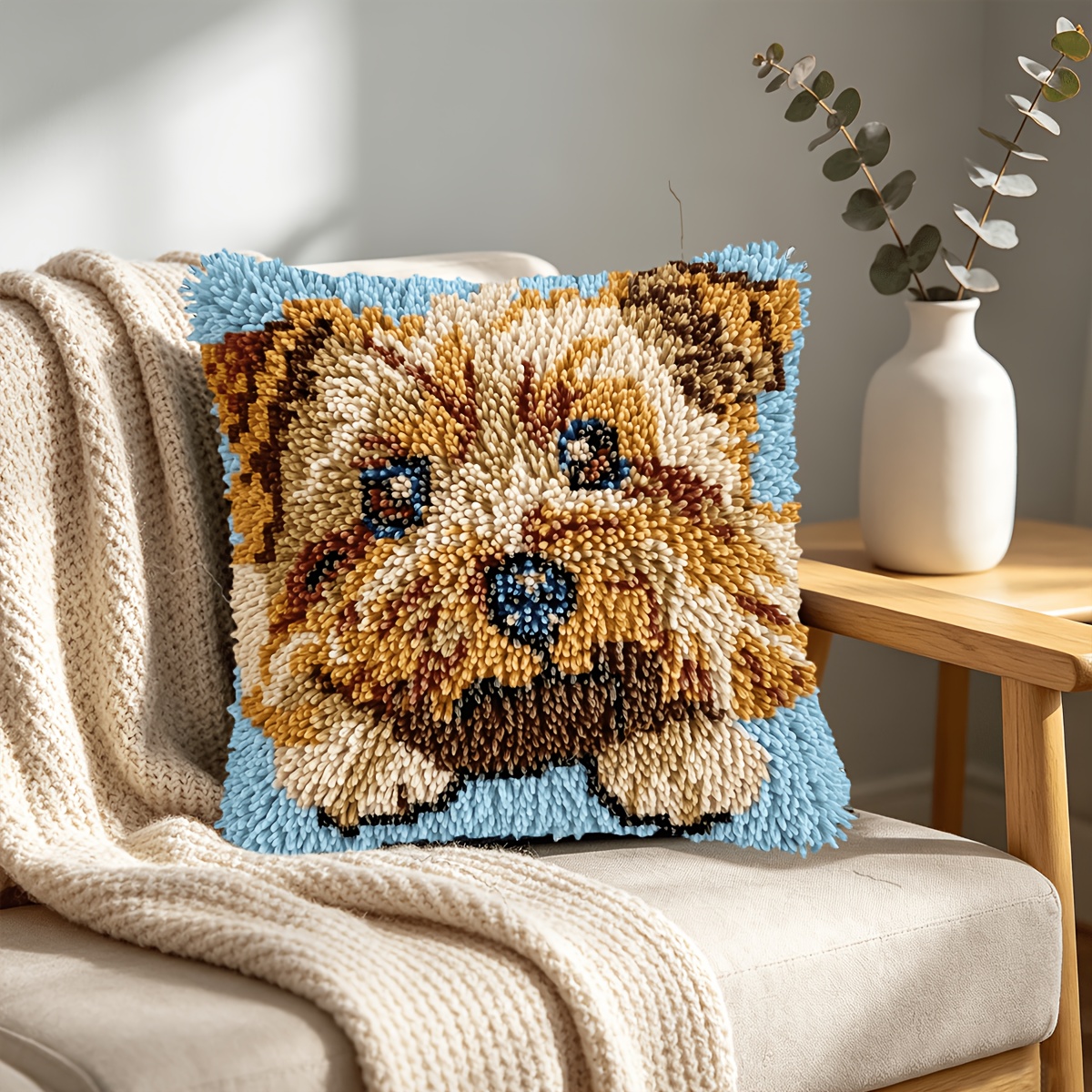 Cute Puppy Theme Latch Hook Kit for Beginners