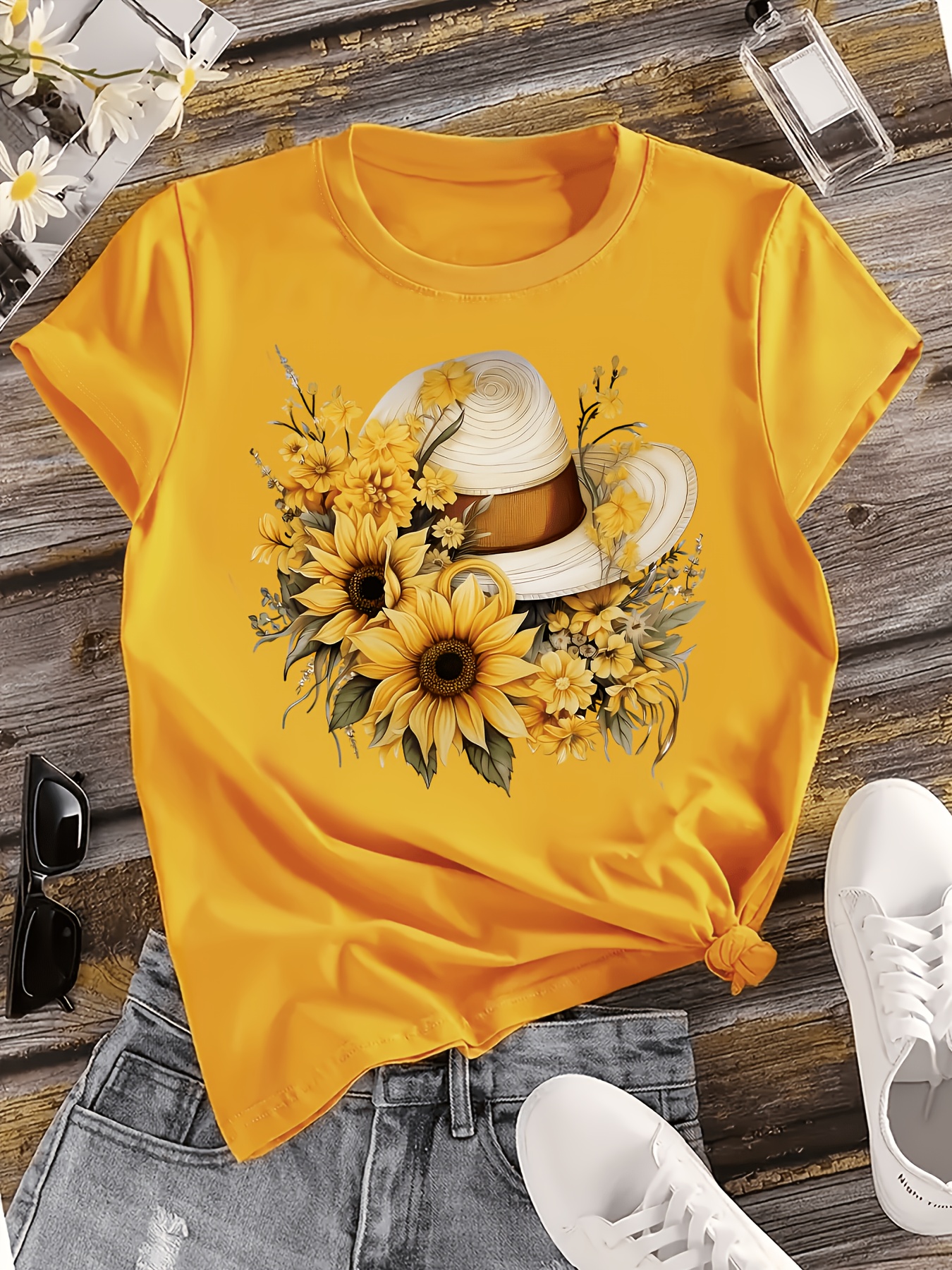 sunflower shirt sold on Temu Canada