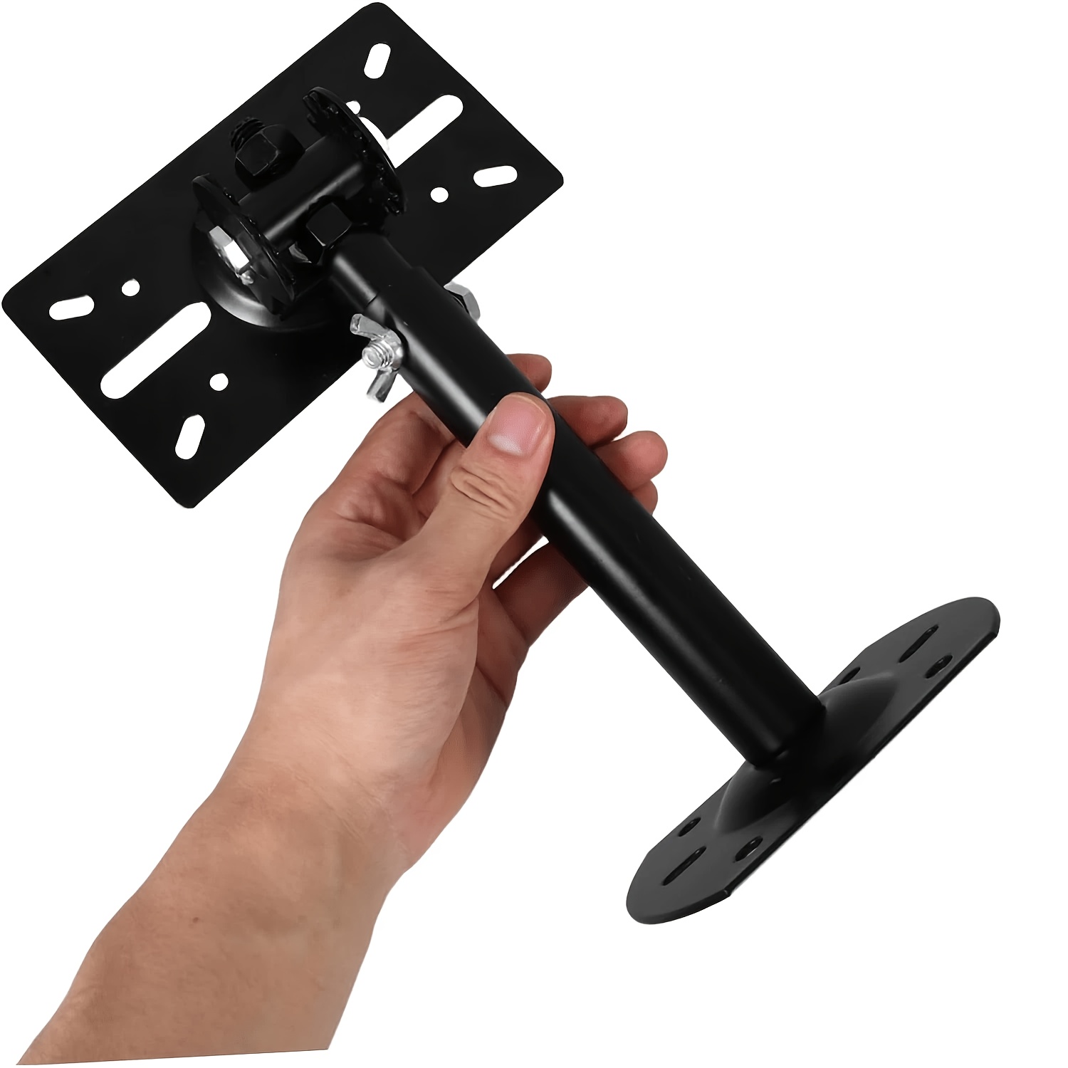2pcs Metal Speaker Wall Brackets Holder Mount, Adjustable Tilt Swivel