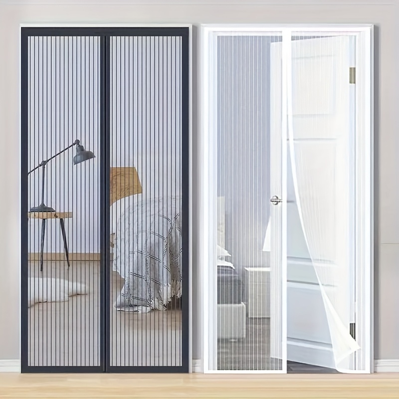 magnetic mosquito net door curtain magnetic mosquito proof screen window and screen door curtain for summer powerful magnetic screen door self sealing manual entry pet friendly easy to   nylon mesh