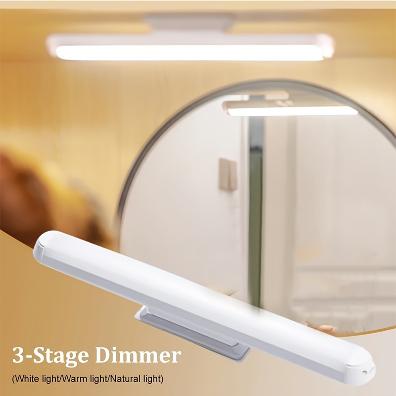 

1pc 11.8-inch Makeup , Cabinet Light, Dimming Cabinet Light, 30cm High Brightness Led , Reading Light, 3-color Usb Rechargeable And Stickable Night Light