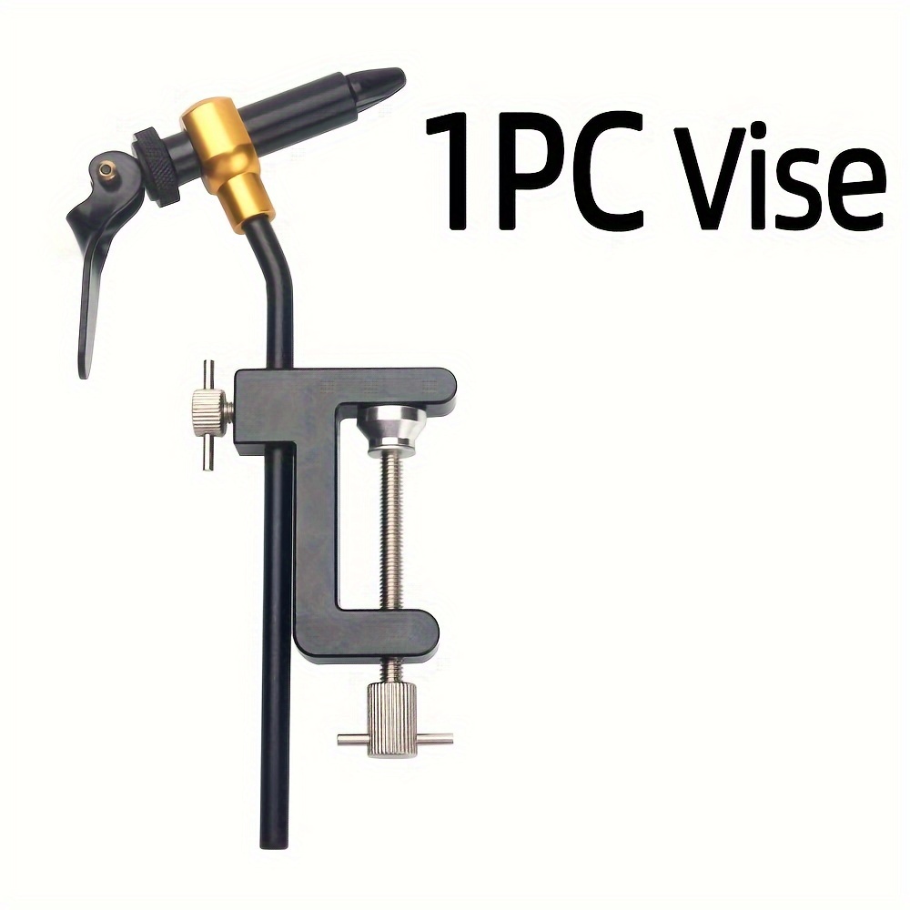 TEMU 1pc Rotary Fly Tying Vise Nymph Dry Wet Flies Streamer Fishing Lures Fly Tying Tool