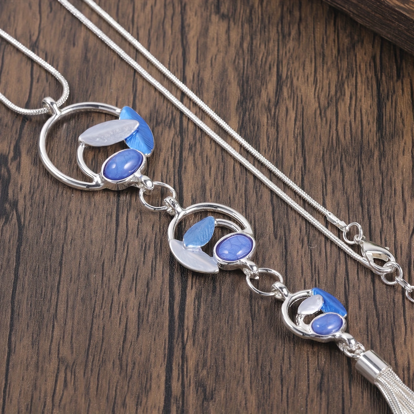 Boho Leaf Resin Y Sweater Chain Long Women's Boho Style