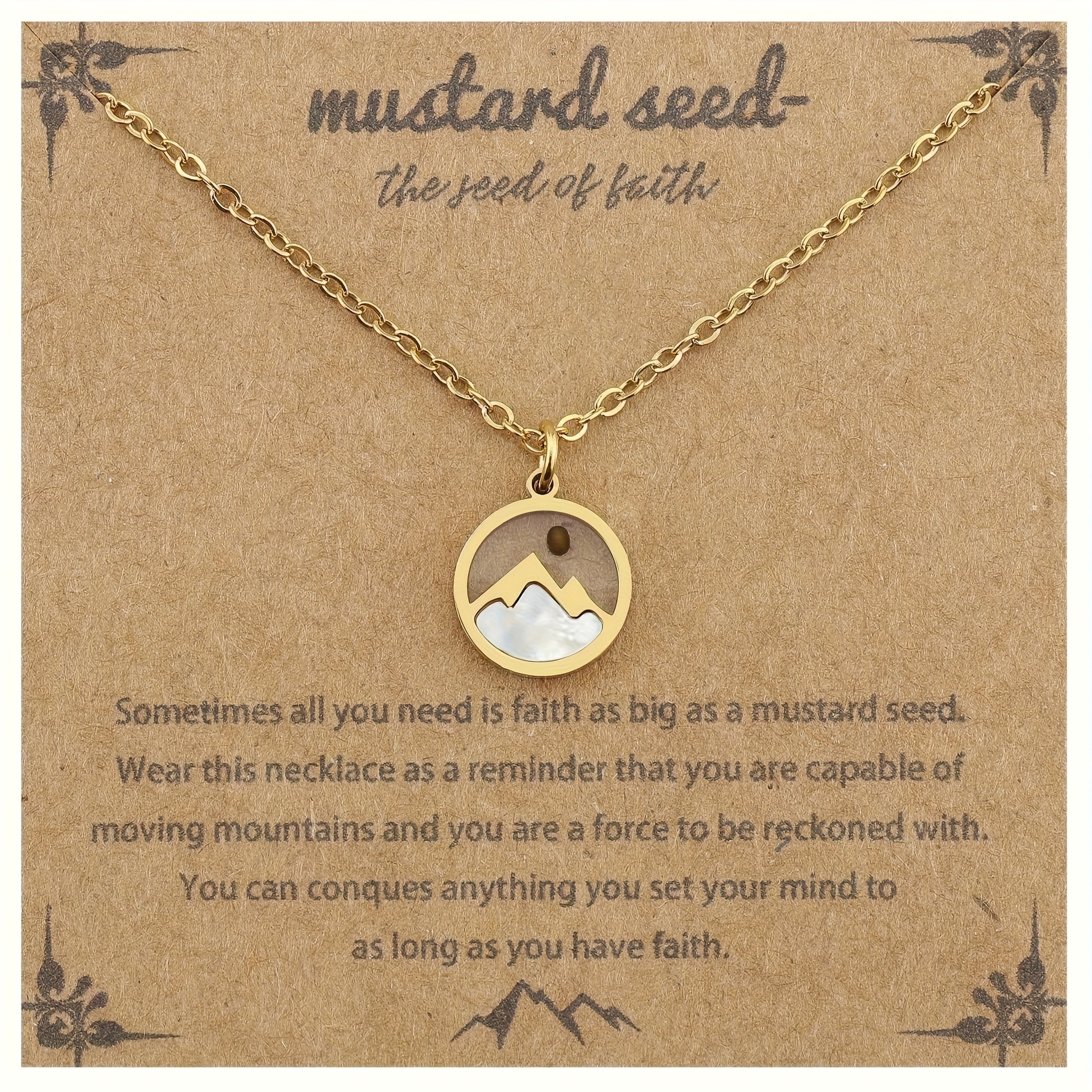 1 Simple Classic Hollow-out Necklace, Mountain Pendant For Women' Wear