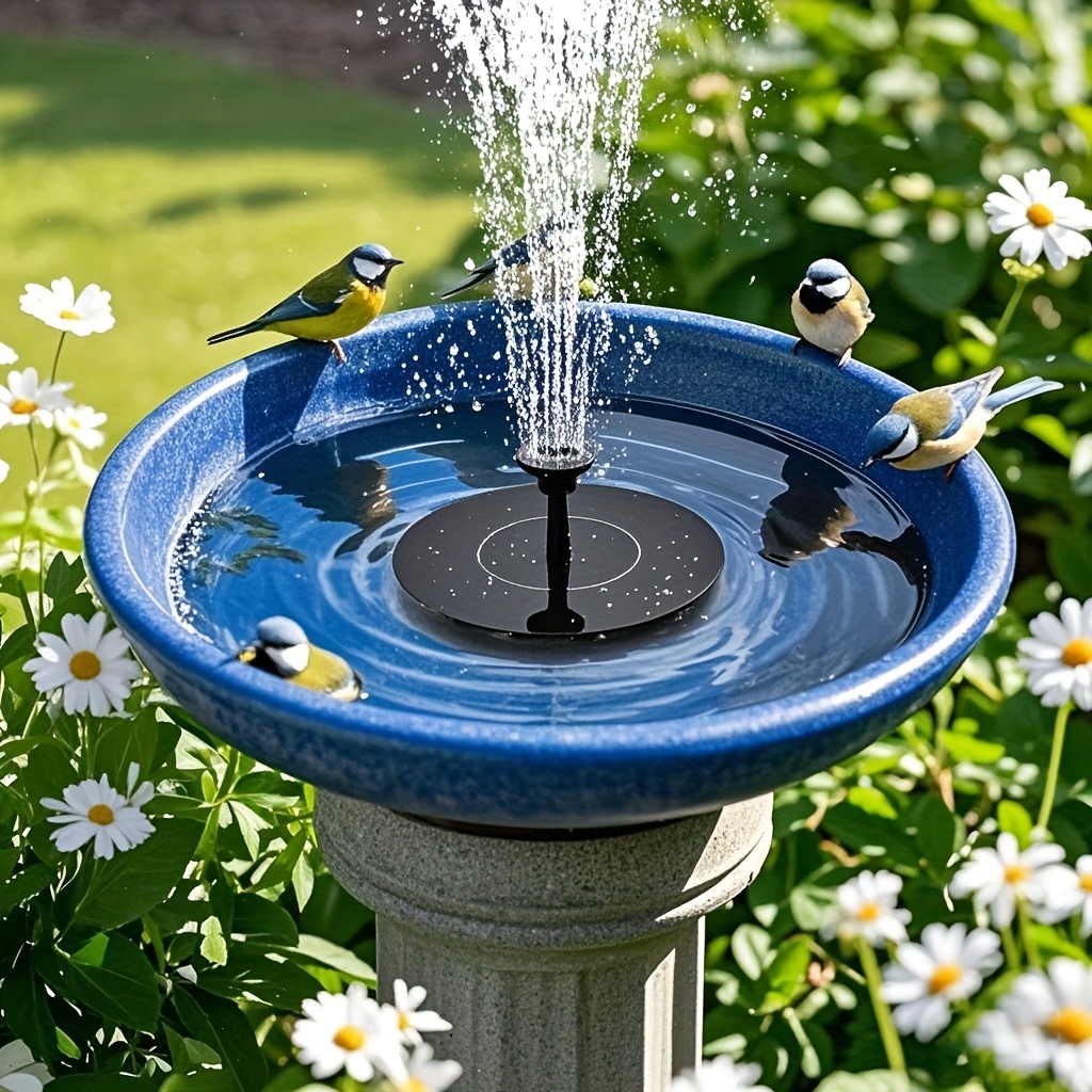 solar powered automatic fountain with 6 nozzles for blue bird bath for gardens fish tanks outdoor use durable with solar panel for continuous bird bathing station solar birdbath energyefficient pump solar water fountain Product details 0