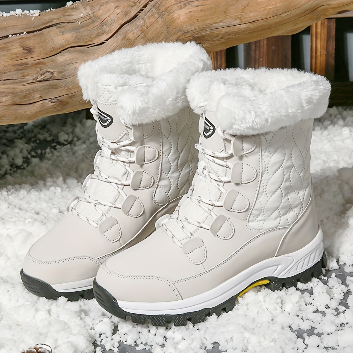 item picture winter womens outdoor snow boots anti cold warm padded high top boots non slip comfortable hiking boots