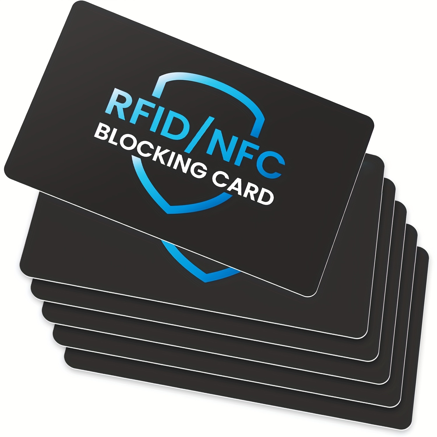 Image of Rfid Blocking Card 6 Pack, Bank Card Protector, Anti-theft Nfc Blocker, Entire Wallet Protection