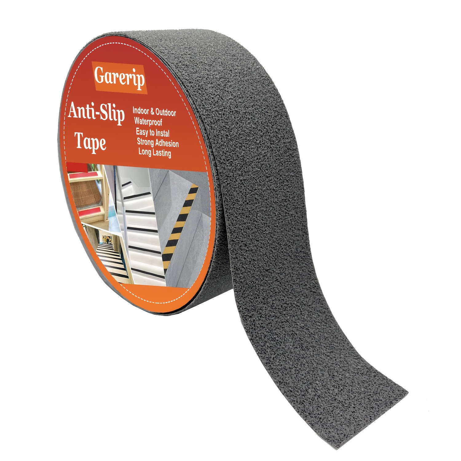 TEMU Ruban de traction antidérapant, 2 pouces x 35 pieds - Meilleure , friction, adhésif abrasif pour escaliers, marches, intérieur, extérieur