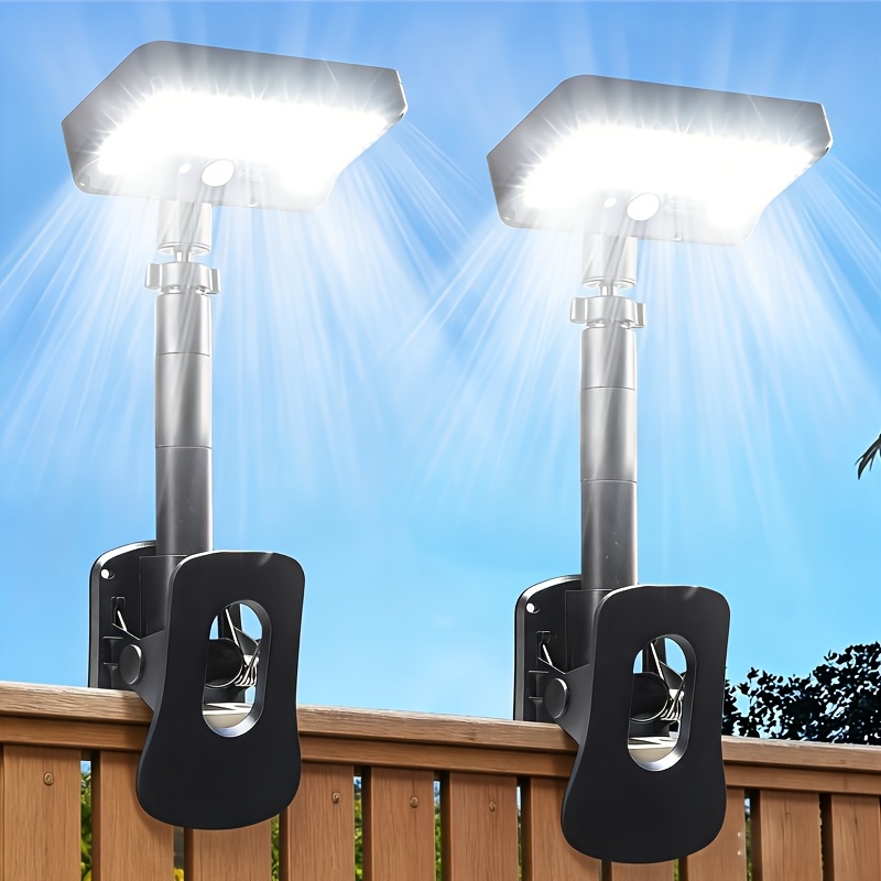 TEMU 94 Led Solar Outdoor Lights, 1 Pack Optional, Clip-on Motion Sensor Light, 1200 Ip65, Solar Charged Semi-recessed Lamp For Fence Patio Garden