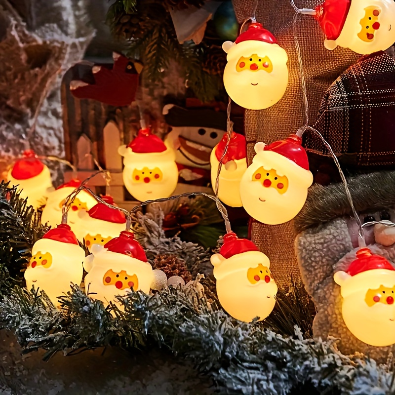 1pc Battery-operated Christmas Atmosphere Decoration Light, Santa Claus String Lights (batteries Not Included)