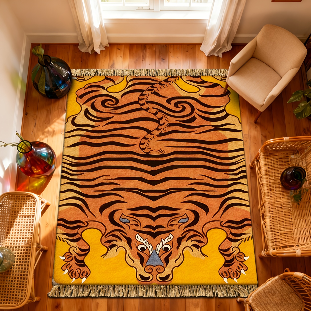 tiger rug sold on Temu United States