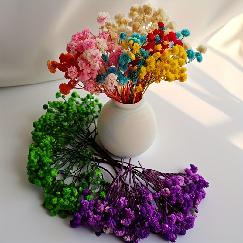 dried babys breath artificial flowers natural mixed