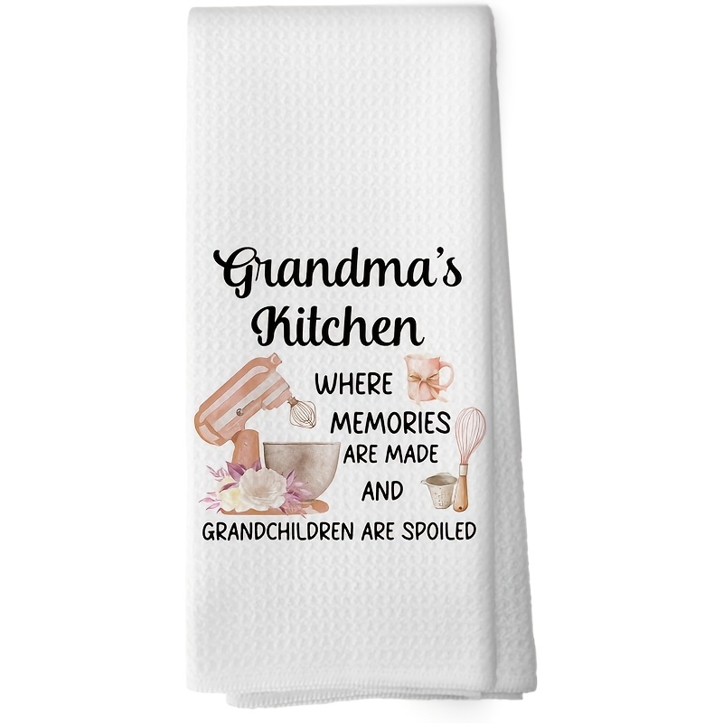 TEMU 1pc, Blender With Quote Kitchen Towel, Tea Towel, Kitchen Bathroom Decor 16 X 24 Inches, Cleaning Cloth, Machine Washable, Reusable, Dish Towel