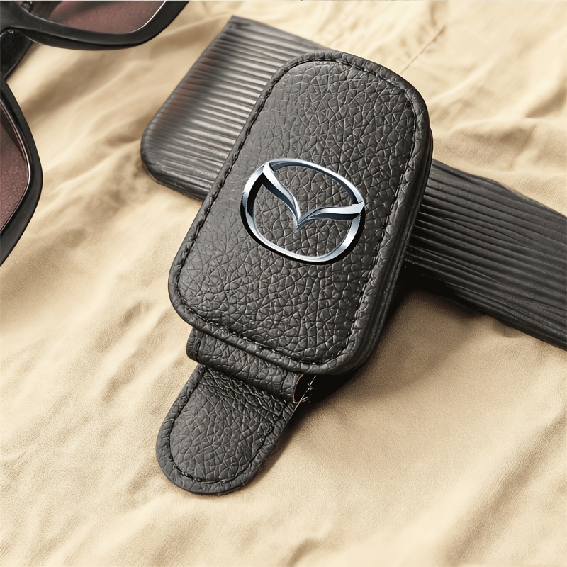 E-shop 1 Stück für MAZDA Brillenclip Multifunktionaler Sommer-Sonnenblenden-Organizer mit verspieltem Bienen-Design Langlebiger PU-Leder-Ticket-Halter