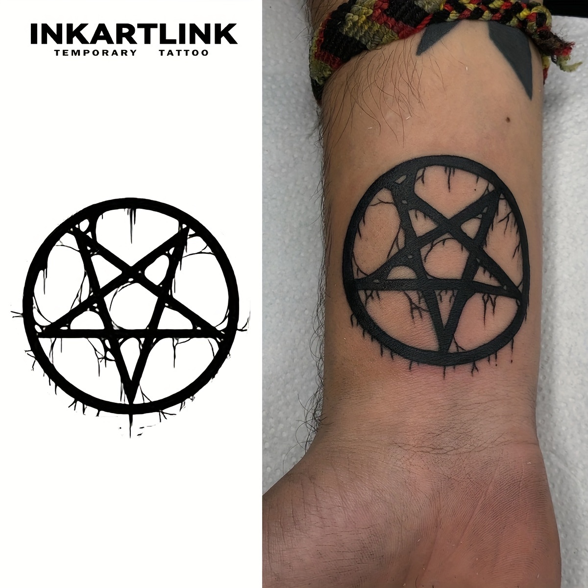 Pentagram temporary tattoos