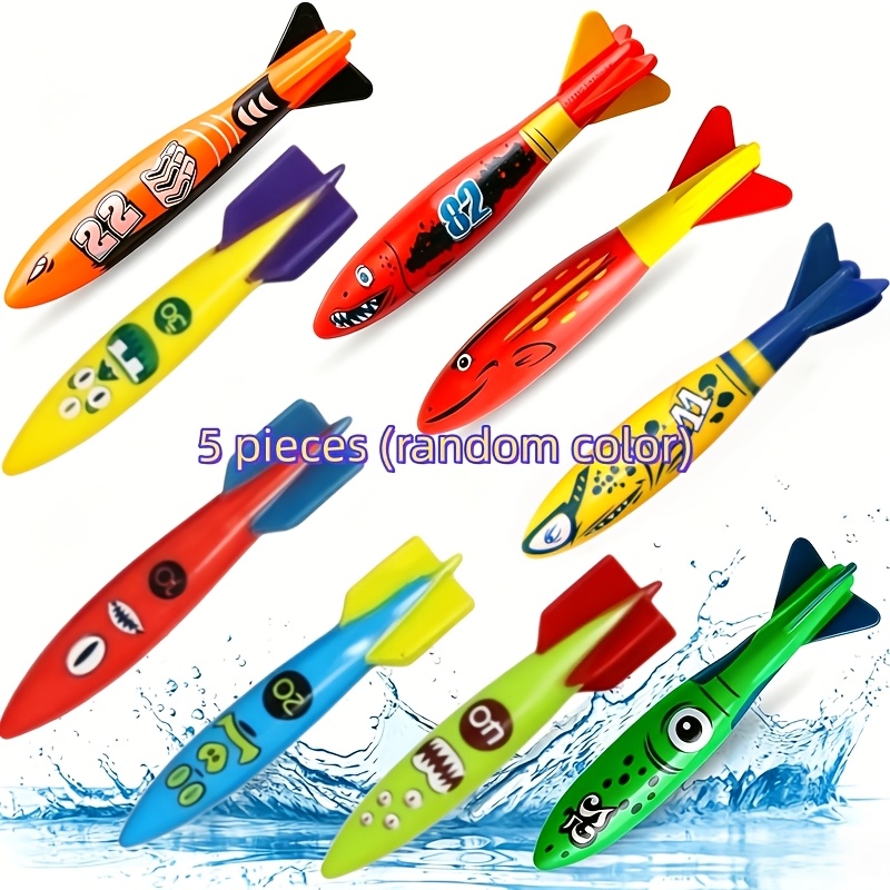 Image of 5pcs (random Color) Diving Toy A Pool Friendly Throwing And Catching Toy Perfect For Play; Ideal For Parent Interaction And Beach , Helping To Spark An In Diving