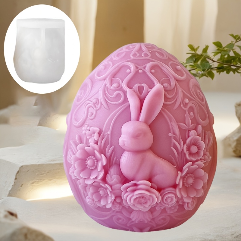 

Easter Bunny Silicone Resin Mold - Irregular Shaped Scented Candle Making Mold For Plaster, Cement, Concrete, Diy Crafts, And Home Decor - Silicone Material, Easter Gift