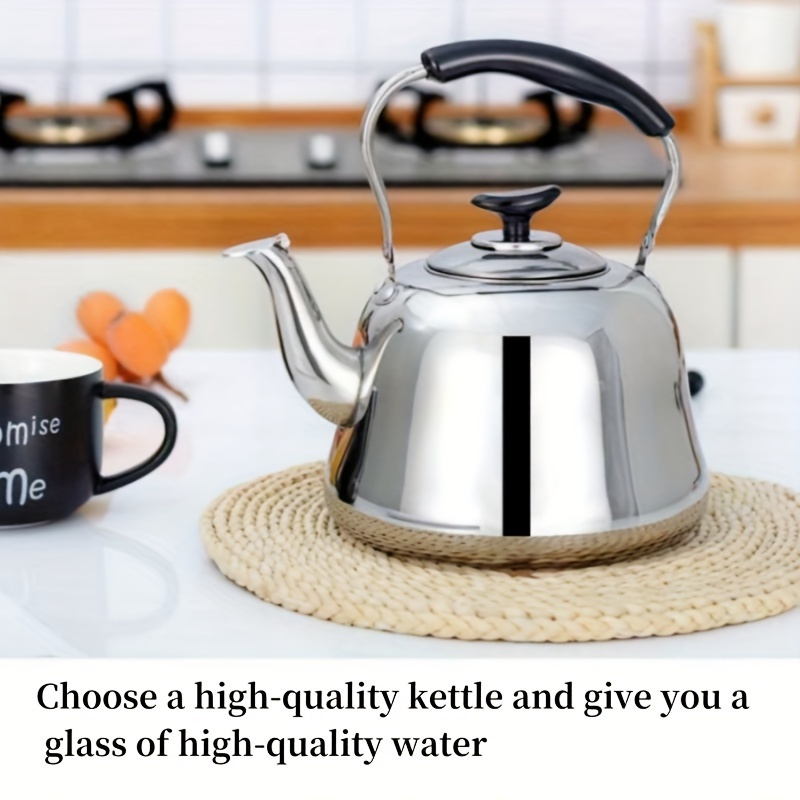 

1pc, Stainless Steel Kettle With Multiple Capacities That Can Be Used On Gas Or Induction Cooktops, With A Whistle Sound When The Water Boils, Kitchen Supplies, Kitchen Accessories