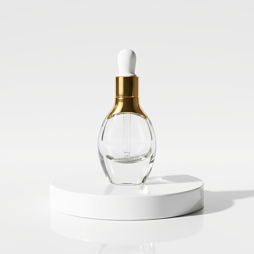 TEMU Luxury Golden Dropper Glass Bottles 15ml/30ml/50ml Thickened Empty Essential Oil Vials Refillable Cosmetic Serum Dispenser Containers For