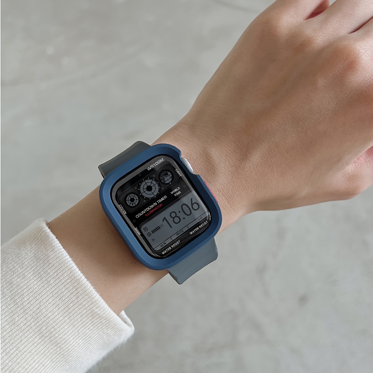 2pcs for Apple Watch Band & Case Combo - Adjustable Silicone Sport Strap with Hollow-Out Soft Protective Cover, Breathable Comfort Fit for Series 1-11/Ultra/SE, 38-49mm, Compatible with 40/41/42/44/45/46/49mm, Durable Protective Case Accessories