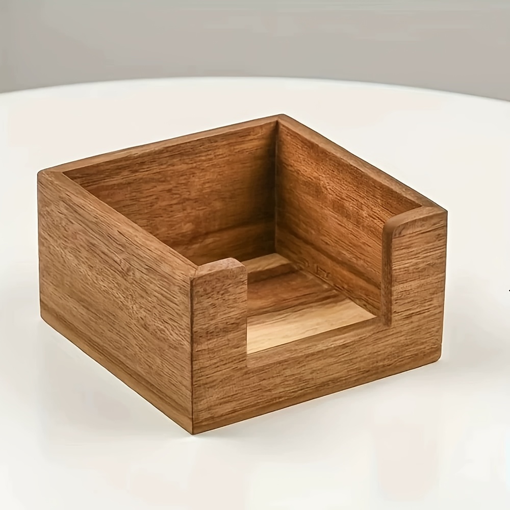 Image of Wooden Sticky Note Holder, Post Dispenser For Office Desk Accessories, Self Pad Holder, Memo Pad Holder Dispenser Organizer For School Office Desk Supplies