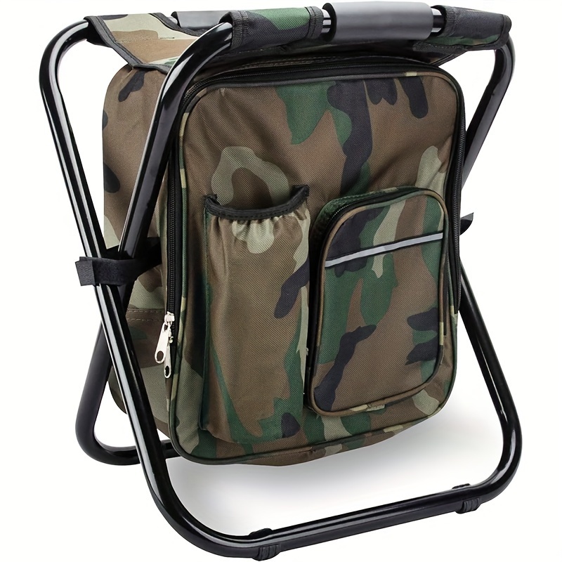 1 Foldable Fishing Chair Backpack Canvas Portable Chair - Temu