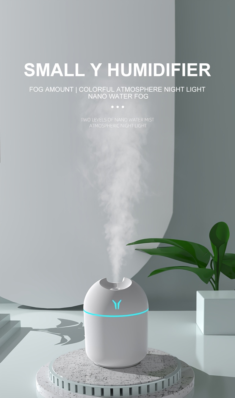 1pc Aromatherapy Diffuser And Humidifier with Cool Mist And Night Light: Essential Oils Can Be Added As An Air Aromatherapy Diffuser, Your Bedroom Fresh And Plants Healthy! Ultra-quiet - Perfect for Offices, Homes, Large Bedrooms