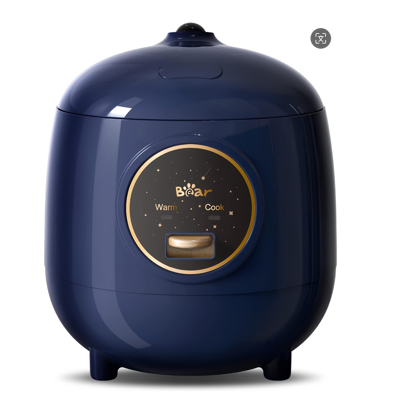 TEMU Bear 2-cup Rice Cooker, 1.2l Rice Cooker Small With Coating, Mini Portable Rice Cooker, For Cooking And Keeping Warm, White