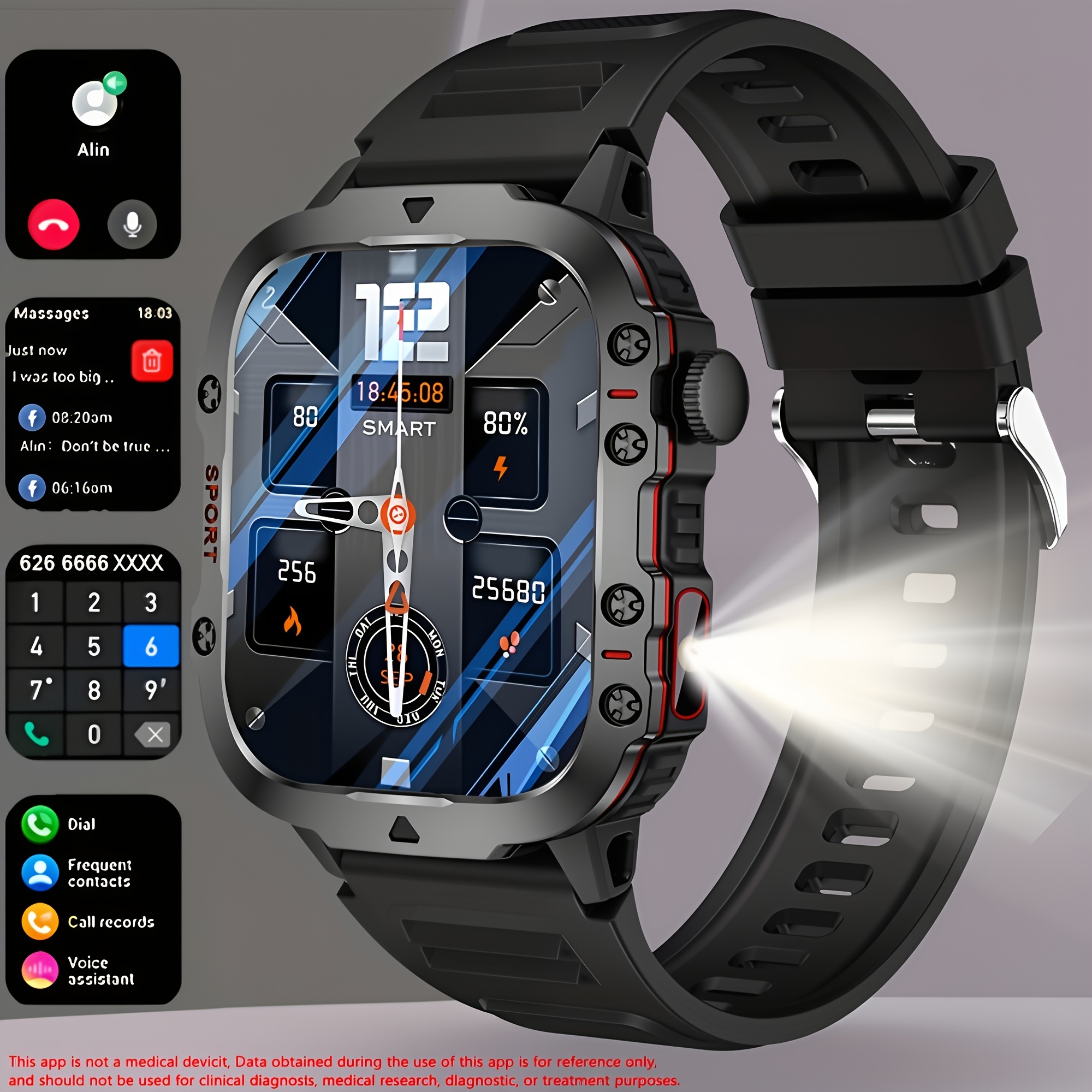 Image of New Smart Watch For Men And Women - Wireless Calling/texting/multiple Sports /remote Camera Control/fitness , Compatible With Iphone And , Usb Charging, Smart , , Display, Gift