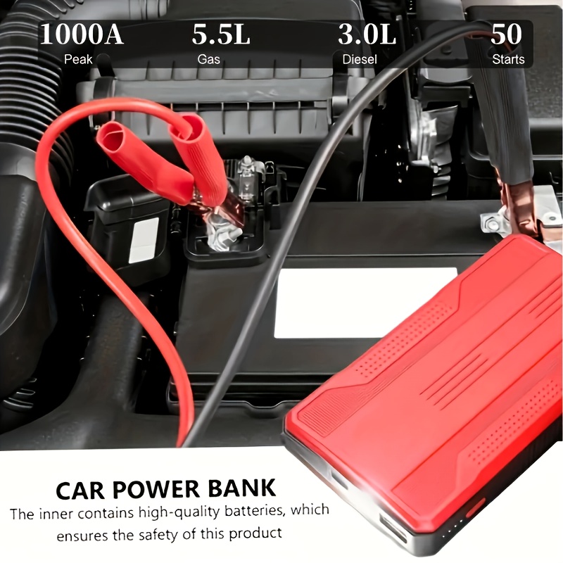 

1pc Portable Car Emergency Start: Emergency Battery Ignition With Lighting , Suitable For 12v Start Of And Cars, Car Accessories, Tools, Ideal Gift