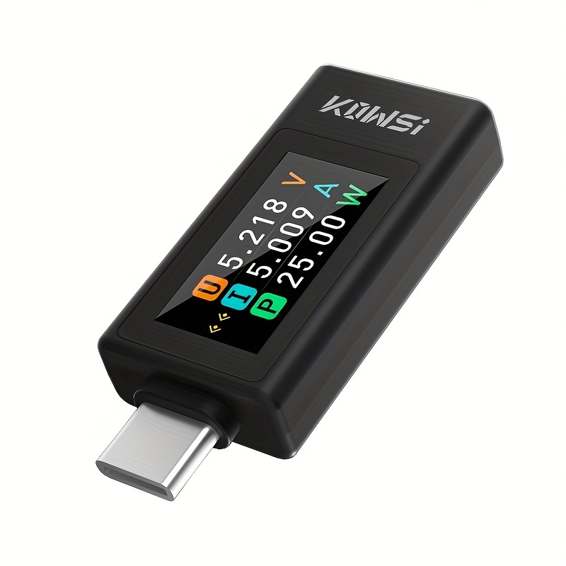 kws 1902l   c current and voltage monitor 4 30v 0 8a   12a   tester multi function usb type c tester 0 96 tft digital colour screen   with   storage voltage ammeter   for notebook phone  