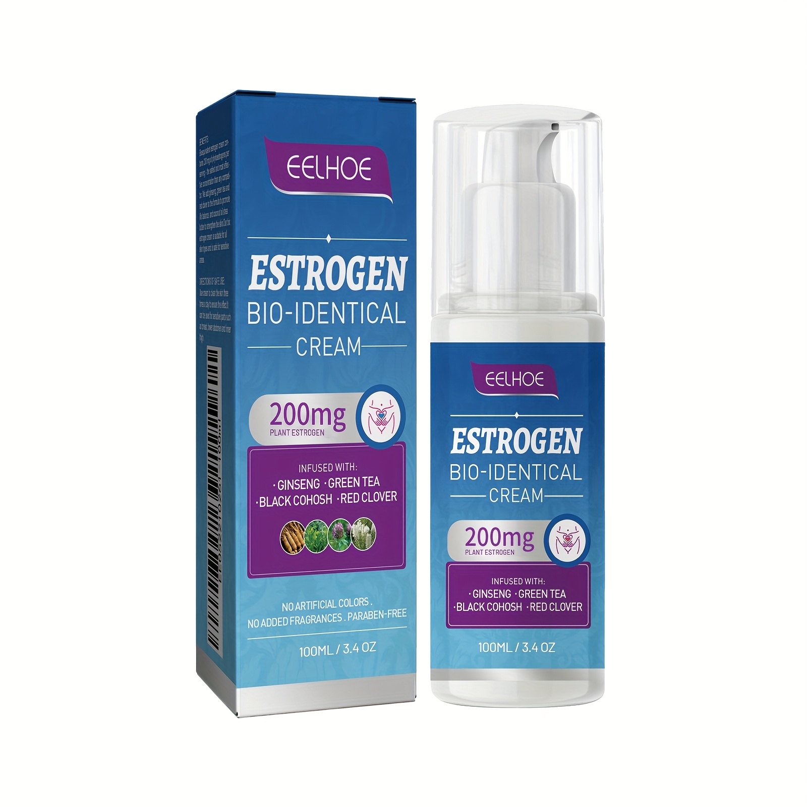 EELHOE Women's Mood Care Cream, with natural estrogen, ginseng, and camellia - a gentle body lotion, alcohol-free, with a refreshing scent, suitable for all light beige Light Beige types.