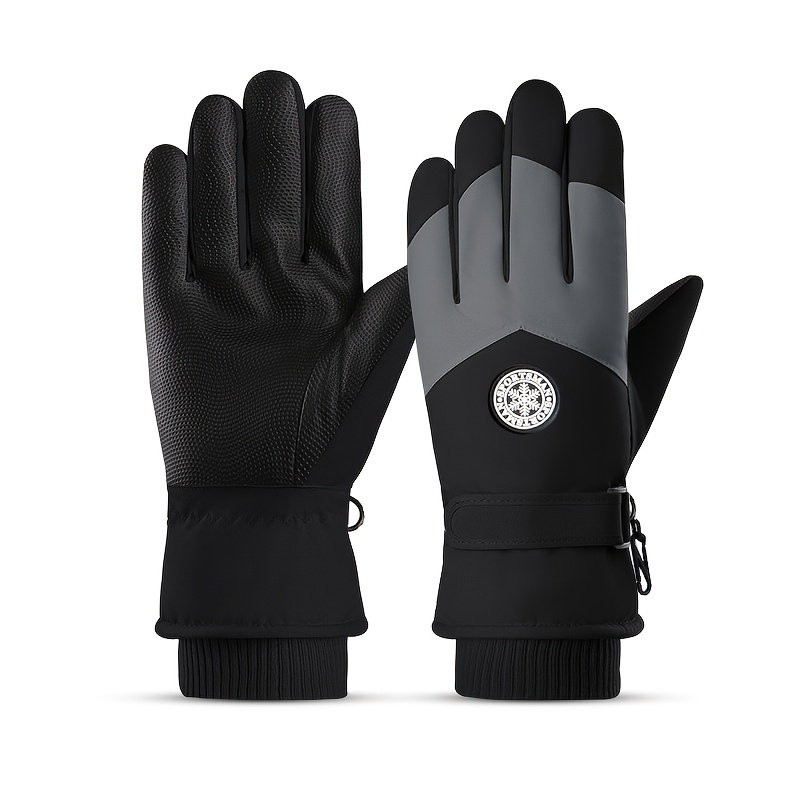 TEMU Guanti Termici Invernali SAUANN per - Imbottiti e Foderati, Compatibili con Touchscreen, Rivestimento Antiscivolo in PU, Guanti da Ciclismo a