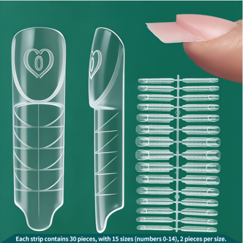 E-shop 30 Stück Space French , wiederverwendbare Nagelverstärkungsformen, geeignet für Hart-/Struktur-Gel/Acryl-Schnellformung, für vielfältige Styles,