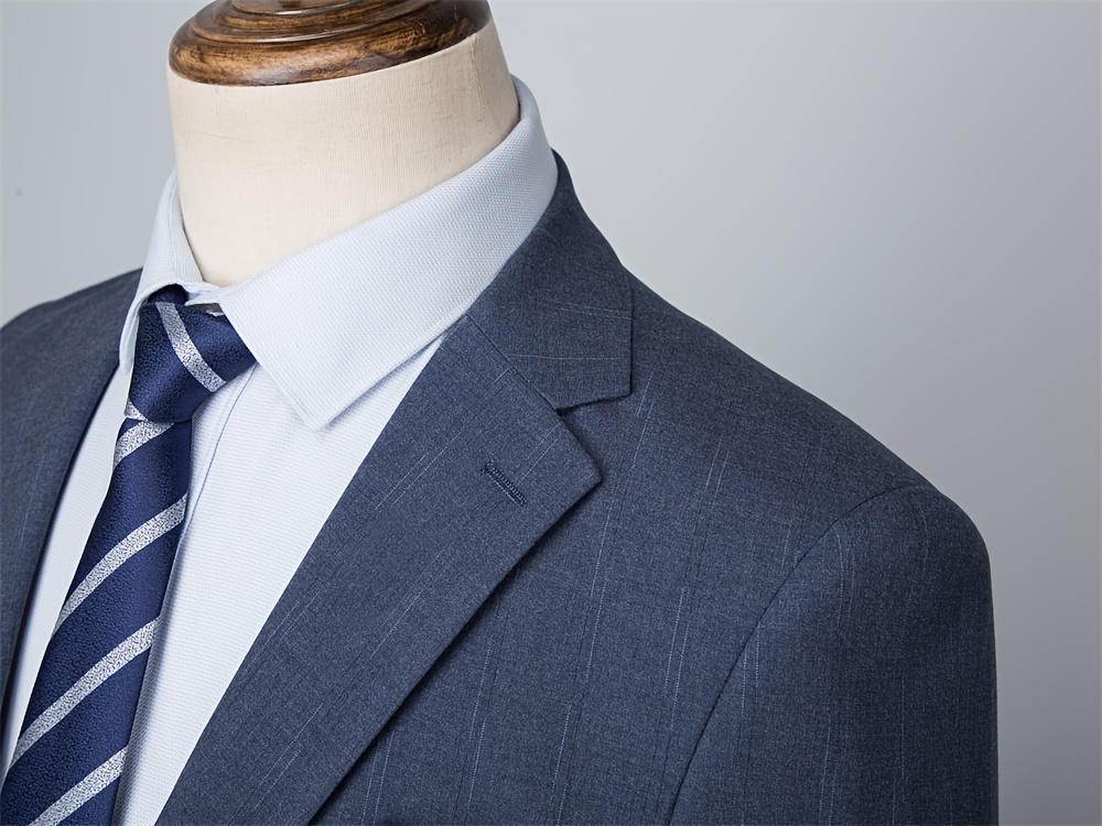 Men'S Single-Button Suit Set, Casual Formal Wear, Business Attire Two-Piece