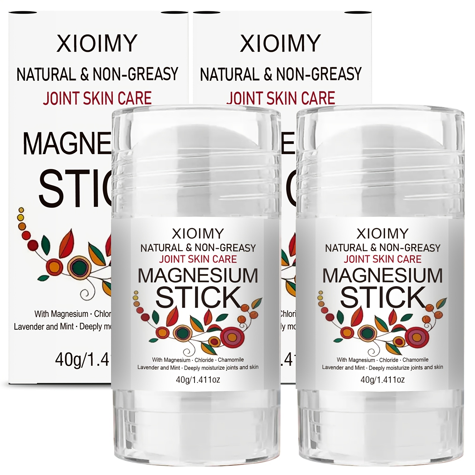 2pcs Of Natural Magnesium Joint And Skin Moisturizing Care Sticks, Designed For Moisturizing Joints, Gentle, Suitable For The Body, Neck, Knees, Hands, Legs, And Waist Joints