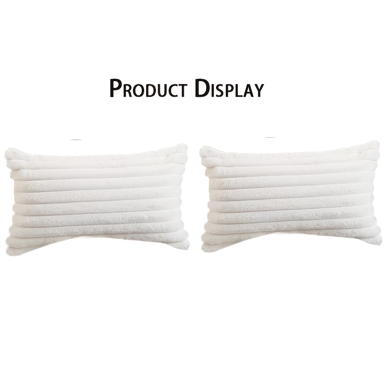 2pcs Classic Rabbit Hair Drawstring Pillow Cover Cream Style Sofa Decoration Pillow Pillow Pillow Pillow Case Bed Pillow Waist Pillow Pillow Pillow Case