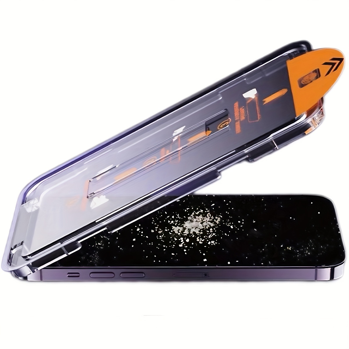 Hd Tempered Film With Film Applicator 1pc Phone Film