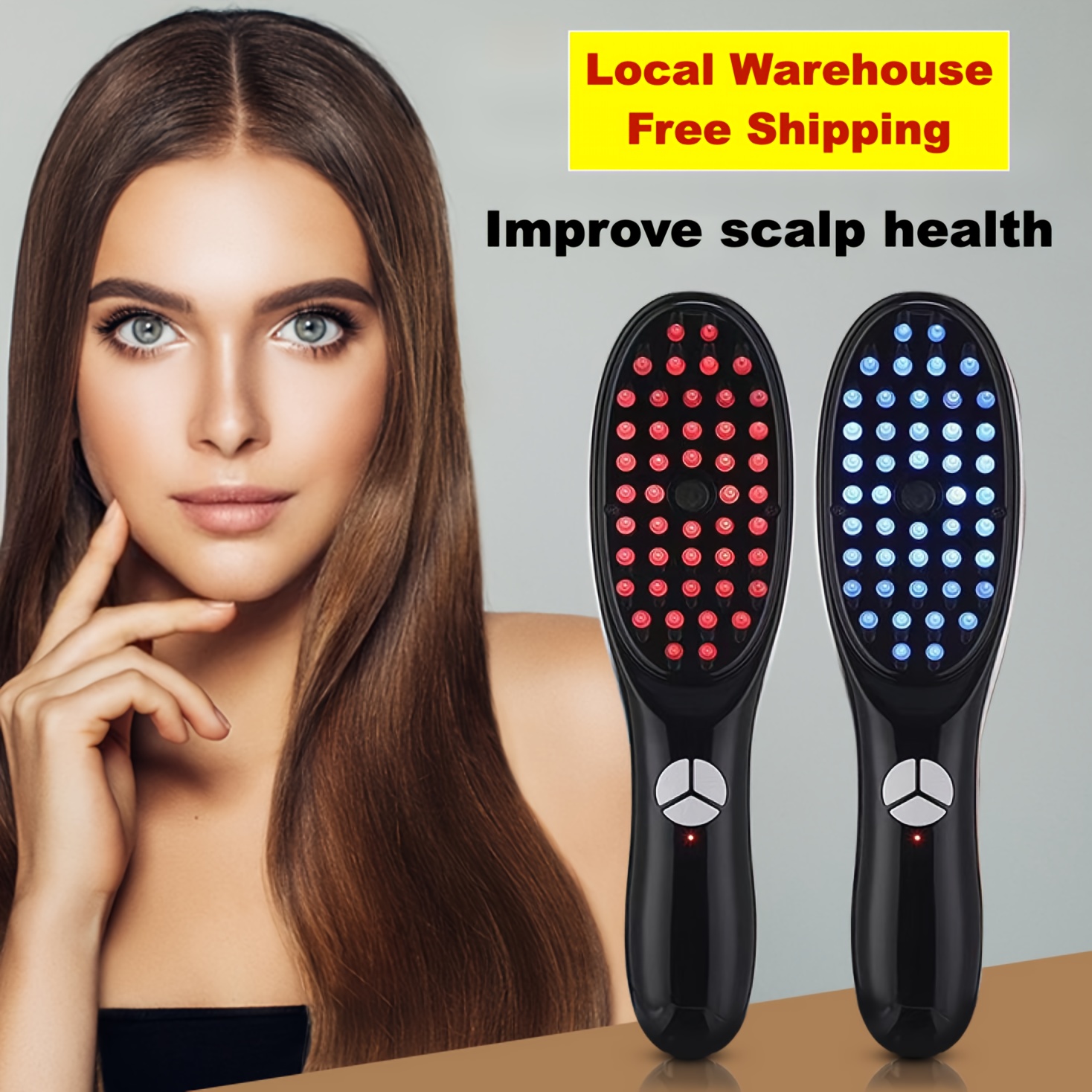 

Light Hairgrowth Massage Comb With Steamer