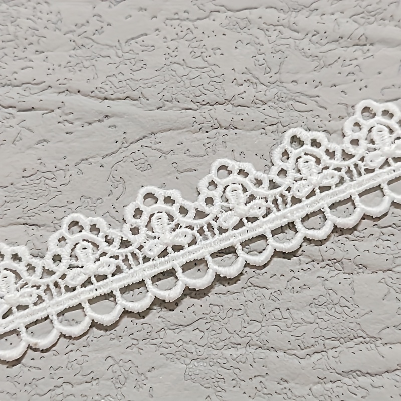 1 yard 2cm polyester fine line embroidered lace in white - Temu