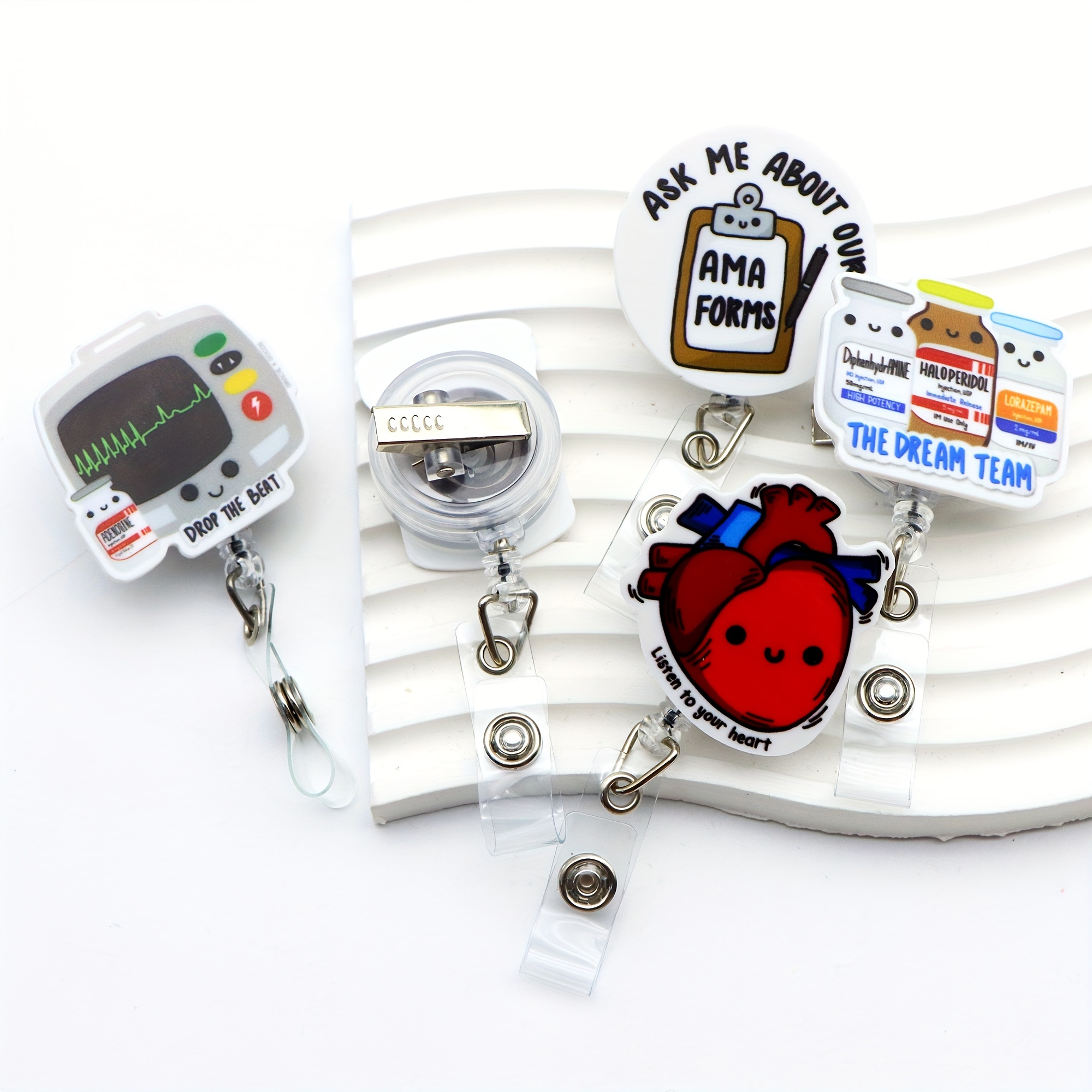 Vital Nursepokemon Acrylic Badge Reel - Retractable Id Holder For Nurses &  Students
